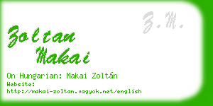 zoltan makai business card